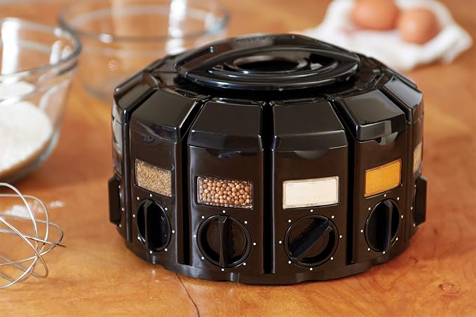 Kitchen Art Spice Rack Select-A-Spice Auto-Measure Carousel 12 Compartments