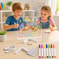 LED Acrylic Writing Board With 7 Neon Markers and Tri Stand